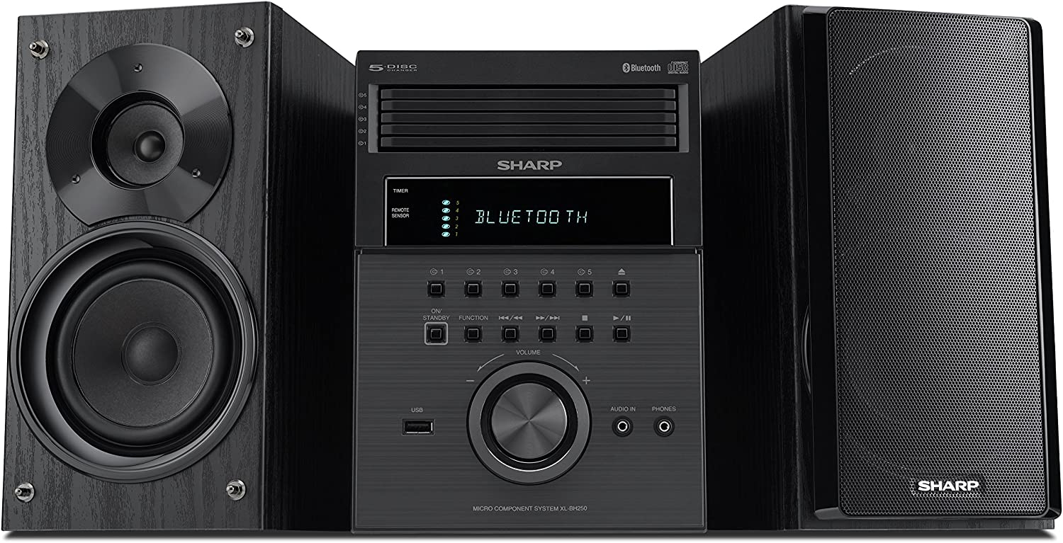 (USADO) Microcomponente Sharp CD-Player 5 Disco USB Bluetooth NFC Radio AM/FM SH-XL-BH250